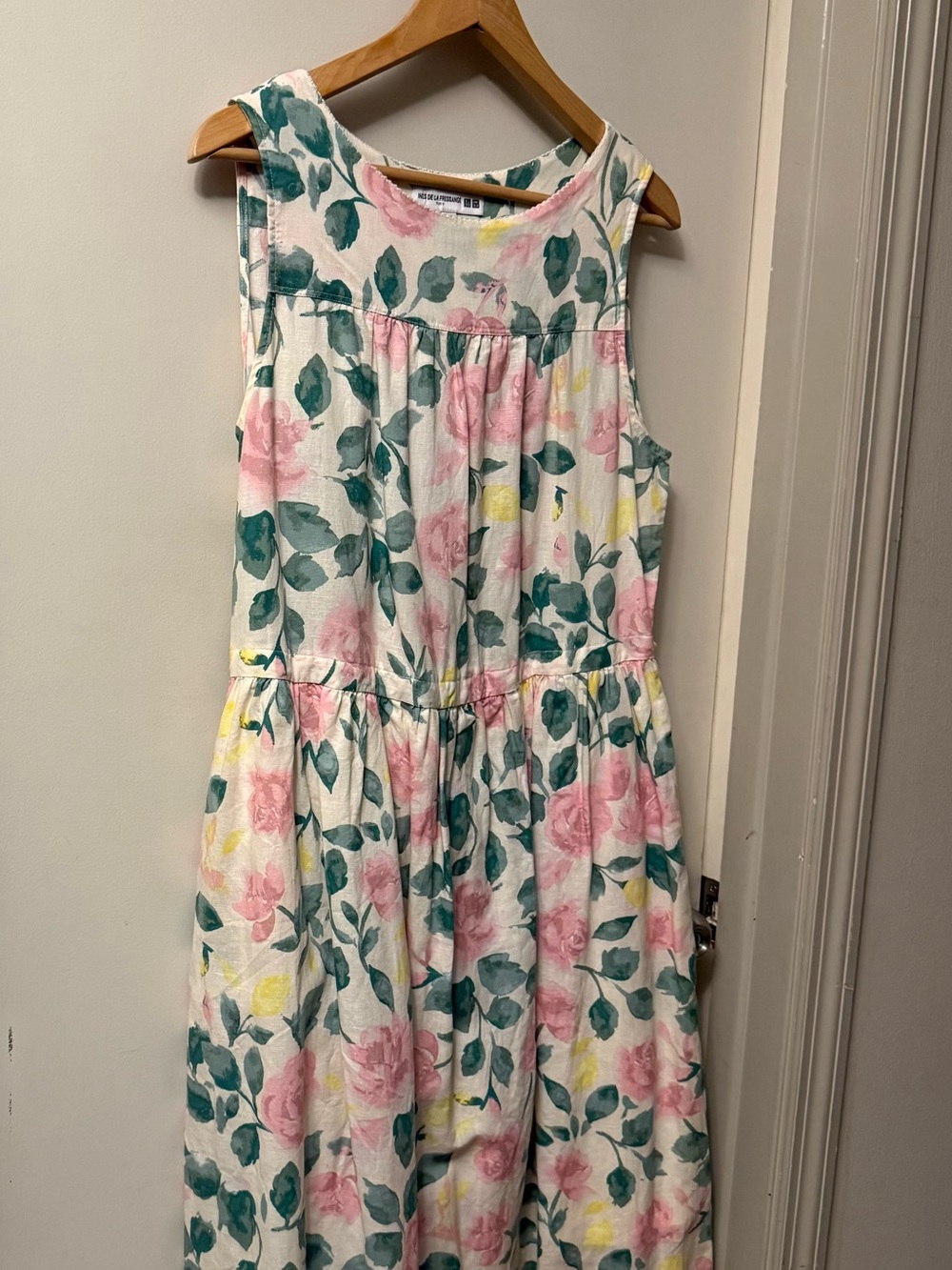 Uniglo Ines de la Fressange Floral Sleeveless Cotton Dress M